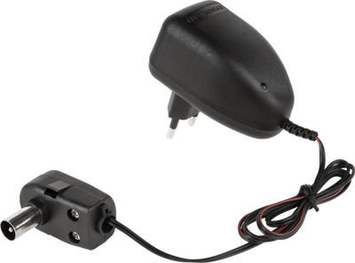 Furnizues universal antene DVB T2, 12V 100mA, për antenë tokësore, i zi