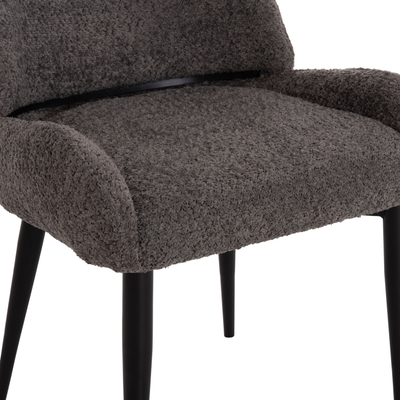 Karrige Sarky HM8585.11, material Bouclé, këmbë metalike, gri
