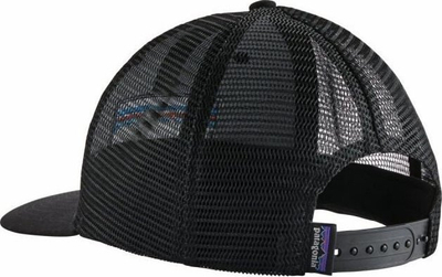 Kapelë trucker Patagonia P-6 Logo, rrjetë, e zezë