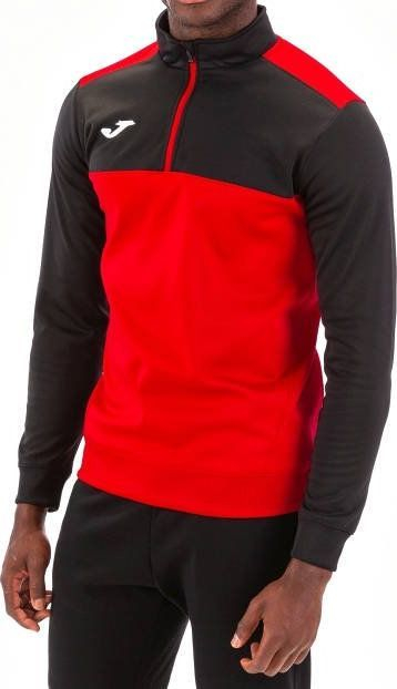 Bluzë sportive Joma Winner Half Zip, jakë e lartë, zinxhir gjysmë, e kuqe e zezë