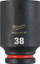 Çelës goditës Milwaukee SHOCKWAVE, 3/4", 38 mm, i zi