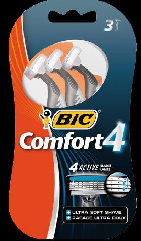 Бријач за мажи Bic Comfort Razor 4 Blister 3