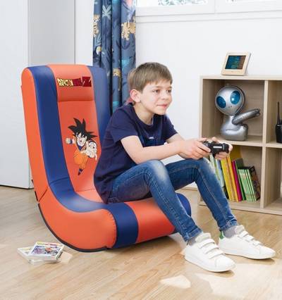 Karrige gaming Subsonic Junior Rock'n Seat Dragon Ball Z, ergonomike, palosëse, portokalli blu