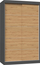 Dolap garderobe Iga 120, dyer rrëshqitëse, 120 cm, anthracite lis Artisan
