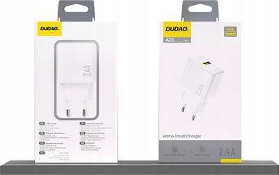 Karikues USB Dudao A23EU, 12W 2.4A GaN, 1 port, i bardhë