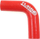 Gyp silikoni 90° TurboWorks G, 25mm, i kuq