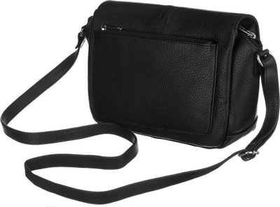Çantë crossbody për goca Peterson, lëkurë natyrale, portofol RFID, e zezë