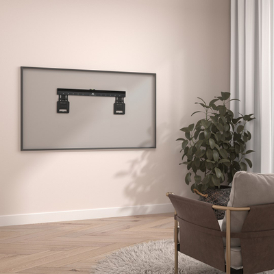 Mbajtëse muri ultra e hollë për TV Maclean MC-481, 37-80", VESA 600x400, 75kg, e zezë