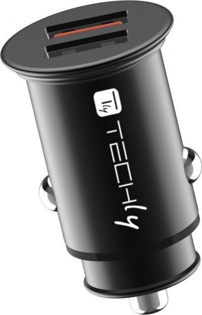 Karikues veture Techly Fast Mini, 2x USB, 36W 3A, i zi