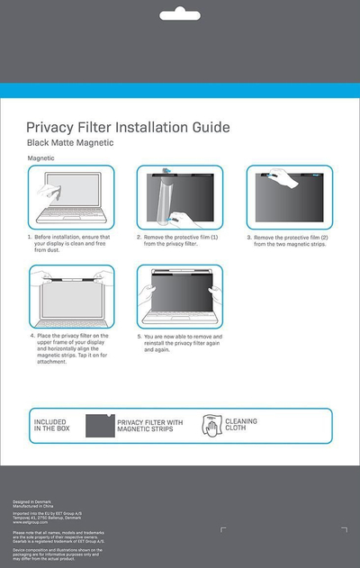 Filter privatësie për laptop ESTUFF GLBMMB15-23, 15.3", magnetik, i zi