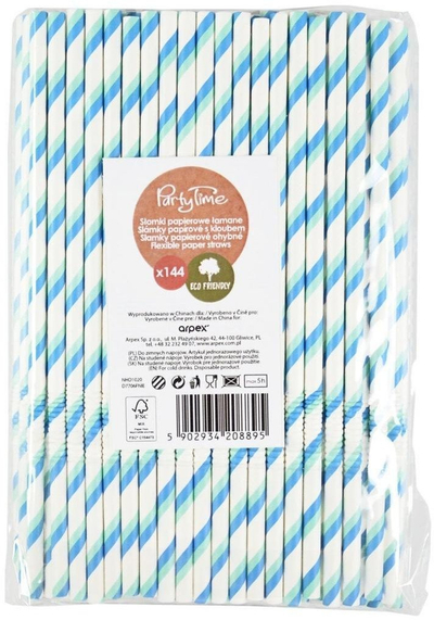 Kashta letre të lakuara Arpex, 20 cm, set 144 copë, blu