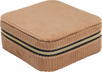 Кутија за накит без бренд Jewelry Box For Small Items Corduroy, 12x12x5 cm, кортен, со патент