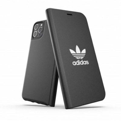 Futrollë Adidas OR Booklet Case Basic FW19 për iPhone 11 Pro Max 6.5", tip book case, e zezë