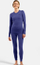 Bluzë bazë ODLO Merino 200 për femra, 100% lesh Merino, mëngë të gjata, blu