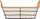 Shportë drejtkëndëshe me doreza metalike, 19 x 30.3 x 14 cm, e bardhë