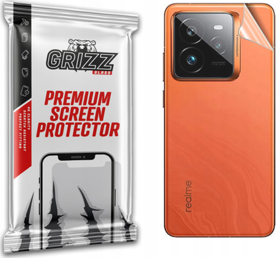 Fletë mbrojtëse pasme GrizzGlass SatinSkin për Realme GT7 Pro, transparente