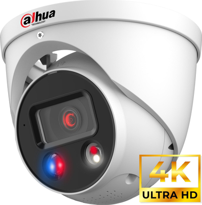 Kamerë IP Dahua IPC-HDW3849H-AS-PV-0280B-S4 TiOC 2.0, 8MP 4K, IR 30m, e bardhë