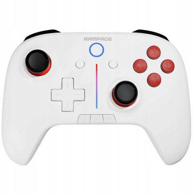 Gamepad wireless Rampage Hydra, Bluetooth, USB-C, i bardhë