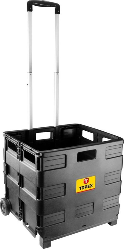 Транспортна количка Тоpex, преклоплива кутија, капацитет 35 kg, црна