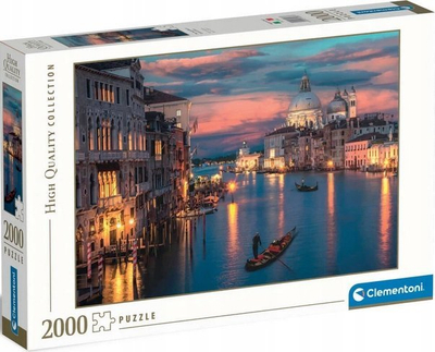 Puzzle Clementoni Venice The Grand Canal, 2000 pjesë, koleksion cilësor, shumëngjyrësh