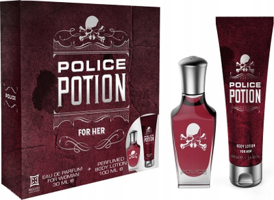 Set parfum dhe krem trupi Police Potion për femra, EDP 30ml, 100ml