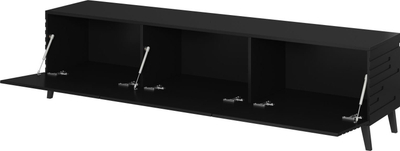 Komodinë TV Cama Meble Nova, MDF, 40x48x186cm, e zezë
