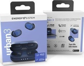 Kufje wireless Energy Sistem Urban 3 Indigo, True Wireless, me kuti kariku me karikim wireless, blu