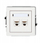 Prizë kompjuterike dyfishe Karlik Deco, 2xRJ45, Cat 5e, e bardhë