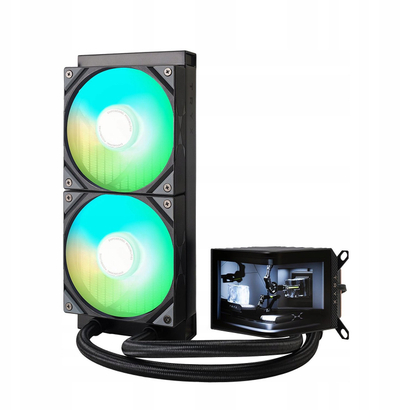 Ftohës uji AIO TRYX PANORAMA L P240A AS2M G0K, 240mm, ARGB, i zi