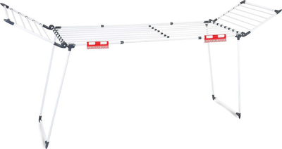 Tharëse rrobash teleskopike XXXL, 27m, metal, e bardhë