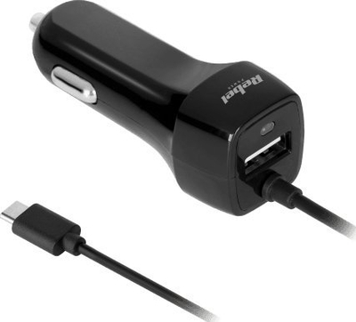 Karikues makinë Rebel Type C, 5V, port USB-C, i zi