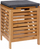 Stol ruajtës 5FIVE Bamboo Storage Bench, 35L, 35x35x49cm, ngjyrë natyrale
