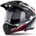 Helmetë moto CASSIDA Tour 2.0 X-tra, turistike adventure, e bardhë e kuqe e zezë matte, madhësia S