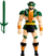 Figurë aksion Mattel MOTU Origins Tri-Klops, 14cm, koleksion 200X Cartoon, jeshile
