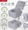 Tualet portativ Camry CR 1035, 20L, ulëse universale, gri