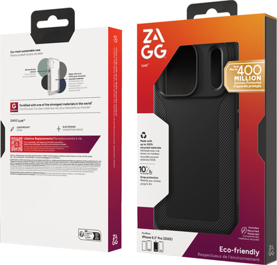 Kuti mbrojtëse ZAGG Luxe Snap për iPhone 17 Pro, që shkon me MagSafe, e zezë