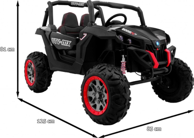 Makina elektrike për kalamaj Ramiz Buggy SuperStar 4x4, me telekomandë, 125x83x81 cm, e zezë