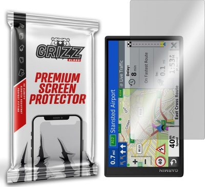 Mbrojtës ekrani GrizzGlass Garmin DriveSmart 61 LMT S, xham hibrid, transparent