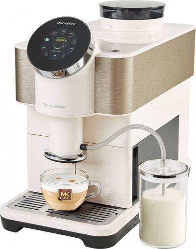 Ekspres presioni Dr. Coffee H2, mulli keramik, ekran me prekje, ngjyrë krem