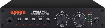 Preamp mikrofoni Warm Audio WA12 MKII, një kanal, analog, i zi