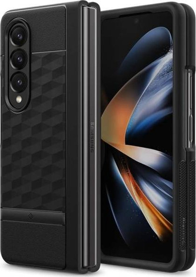 Mbrojtëse telefoni Caseology për Samsung Galaxy Z Fold5 Parallax, matte, e zezë