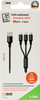Kabllo USB 2GO 3 në 1, USB A në USB C microUSB Lightning, 1.5 m, e zezë