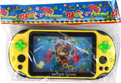 Портабилна водена игра Leantoys Water Game, конзолна форма, за деца, жолта