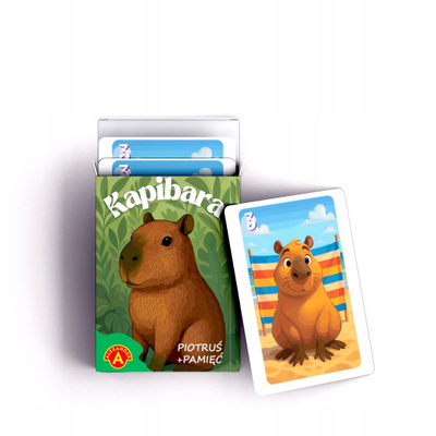 Lojë letra Alexander Piotruś Memory Capybaras, set kartash, për kalamaj