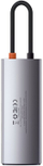 Hub multifunksional Baseus HUB Metal Gleam Series 5in1 - USB-C PD 100W, 3xUSB 3.0, HDMI, gri