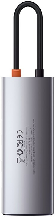 Hub multifunksional Baseus HUB Metal Gleam Series 5in1 - USB-C PD 100W, 3xUSB 3.0, HDMI, gri