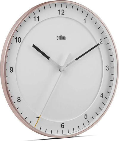 Orë murale Braun BC 17 PW, 30cm, radio DCF77, rozë bardhë