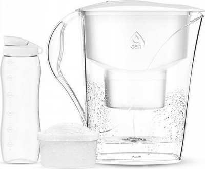 Set ibrik filtri uji Dafi Luna, 3.3L, shishe 0.6L, e bardhë