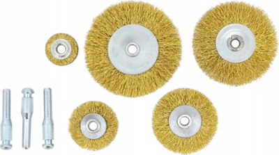 Set furça teli të rrumbullakta Awtools, 5 copë, për metal