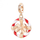 Pendant për varëse/ byzylykë Rosato Christmas Wreath Storie RZLE086, i artë/ i kuq